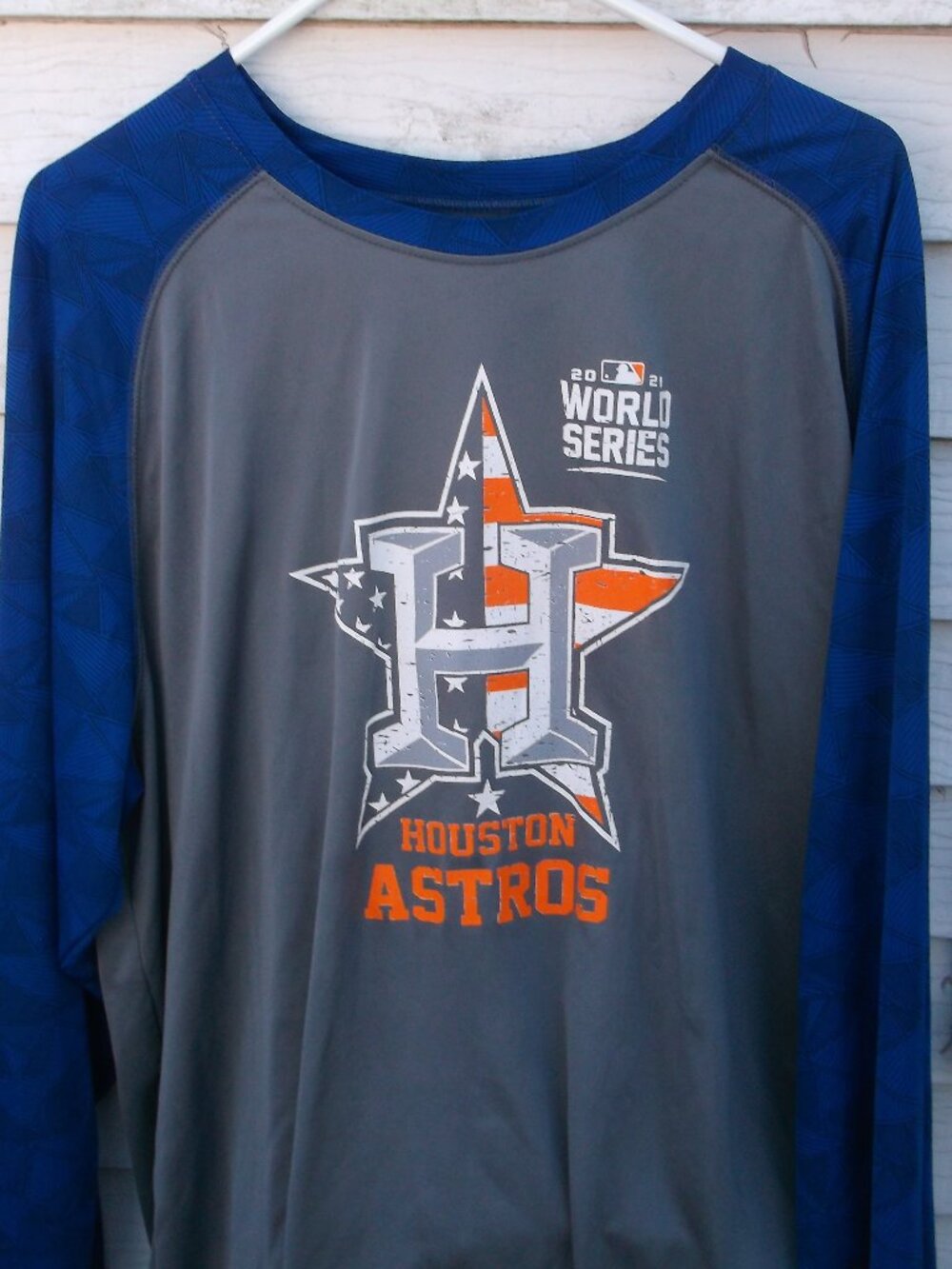 Custom 2021 Houston Astros World Series Long Sleeve T. • Augusta Sportswear 2XL